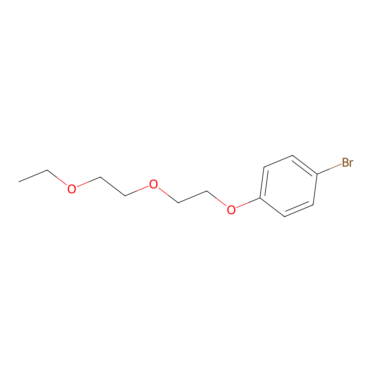 1-Bromo-4-[2-(2-ethoxyethoxy)ethoxy]benzene molecular structure, CAS 1248916-41-7
