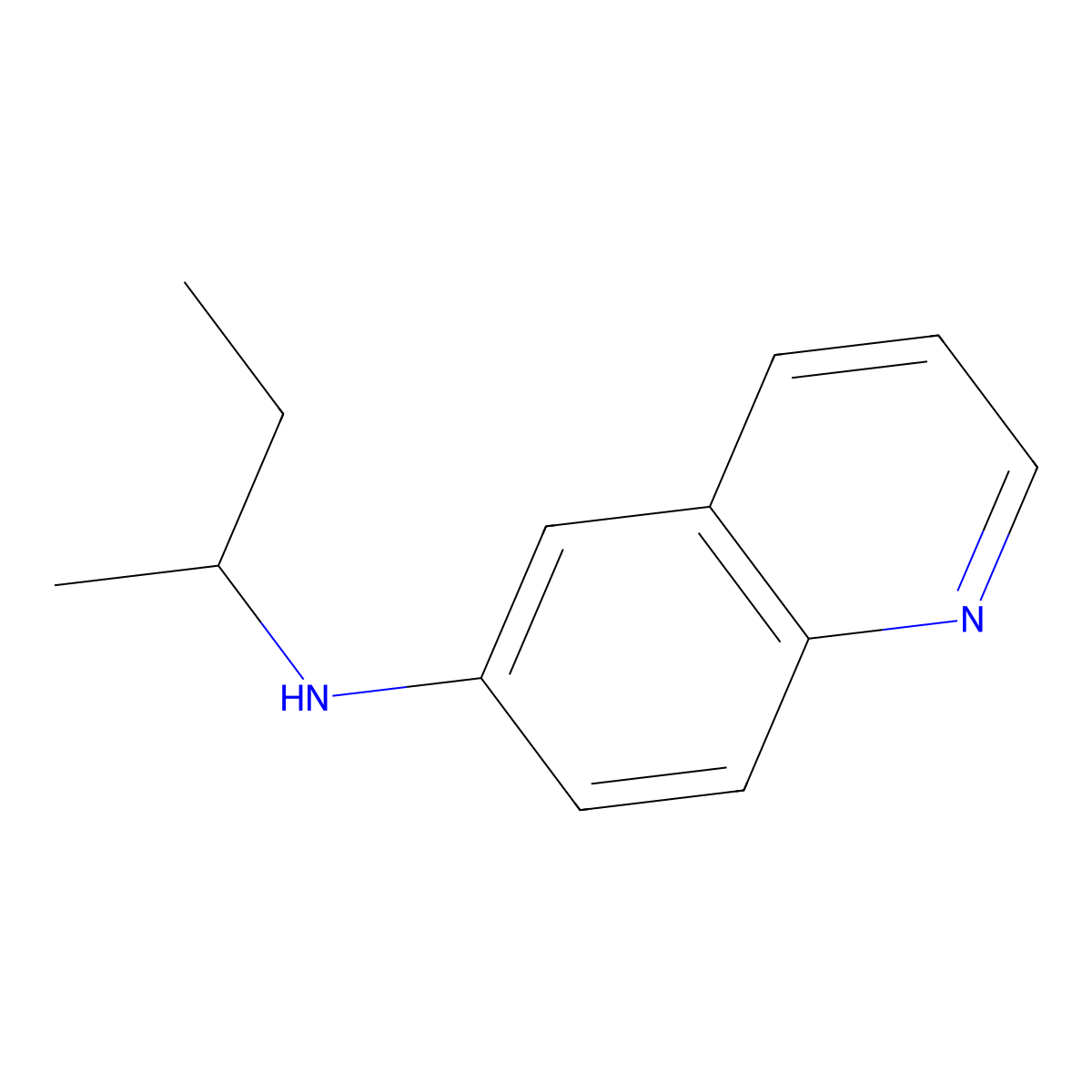 N-(butan-2-yl)quinolin-6-amine molecular structure, CAS 1248916-43-9