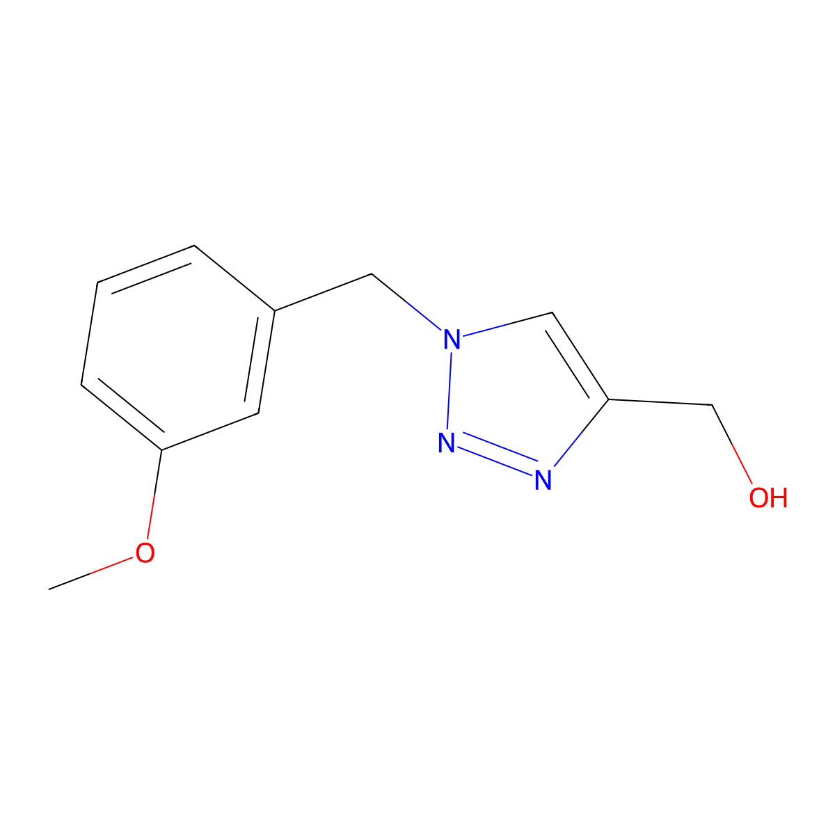 (1-(3-methoxybenzyl)-1H-1,2,3-triazol-4-yl)methanol molecular structure, CAS 1248918-80-0
