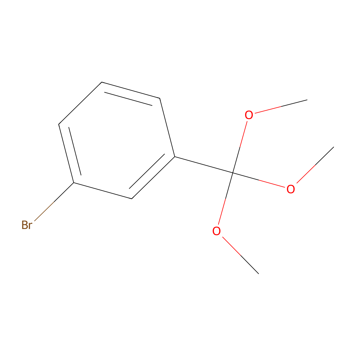 1-Bromo-3-(trimethoxymethyl)benzene molecular structure, CAS 1248919-90-5