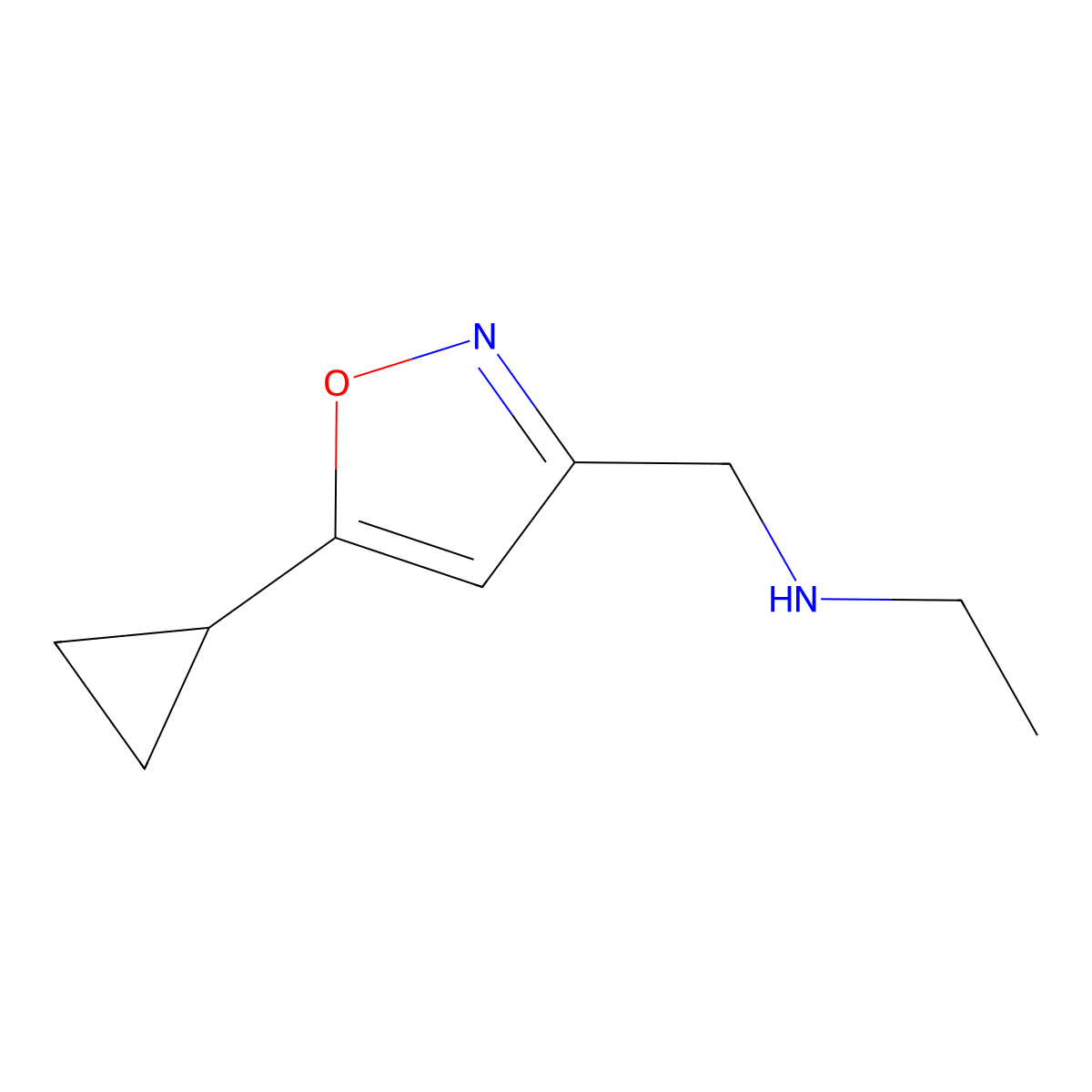 [(5-Cyclopropyl-1,2-oxazol-3-yl)methyl](ethyl)amine molecular structure, CAS 1248919-92-7