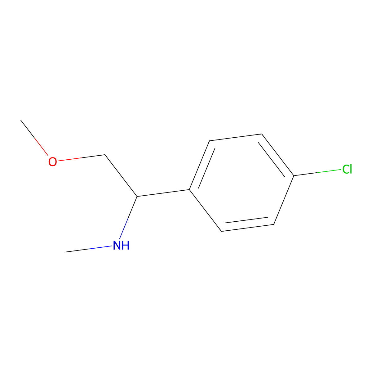 [1-(4-Chlorophenyl)-2-methoxyethyl](methyl)amine molecular structure, CAS 1248920-92-4