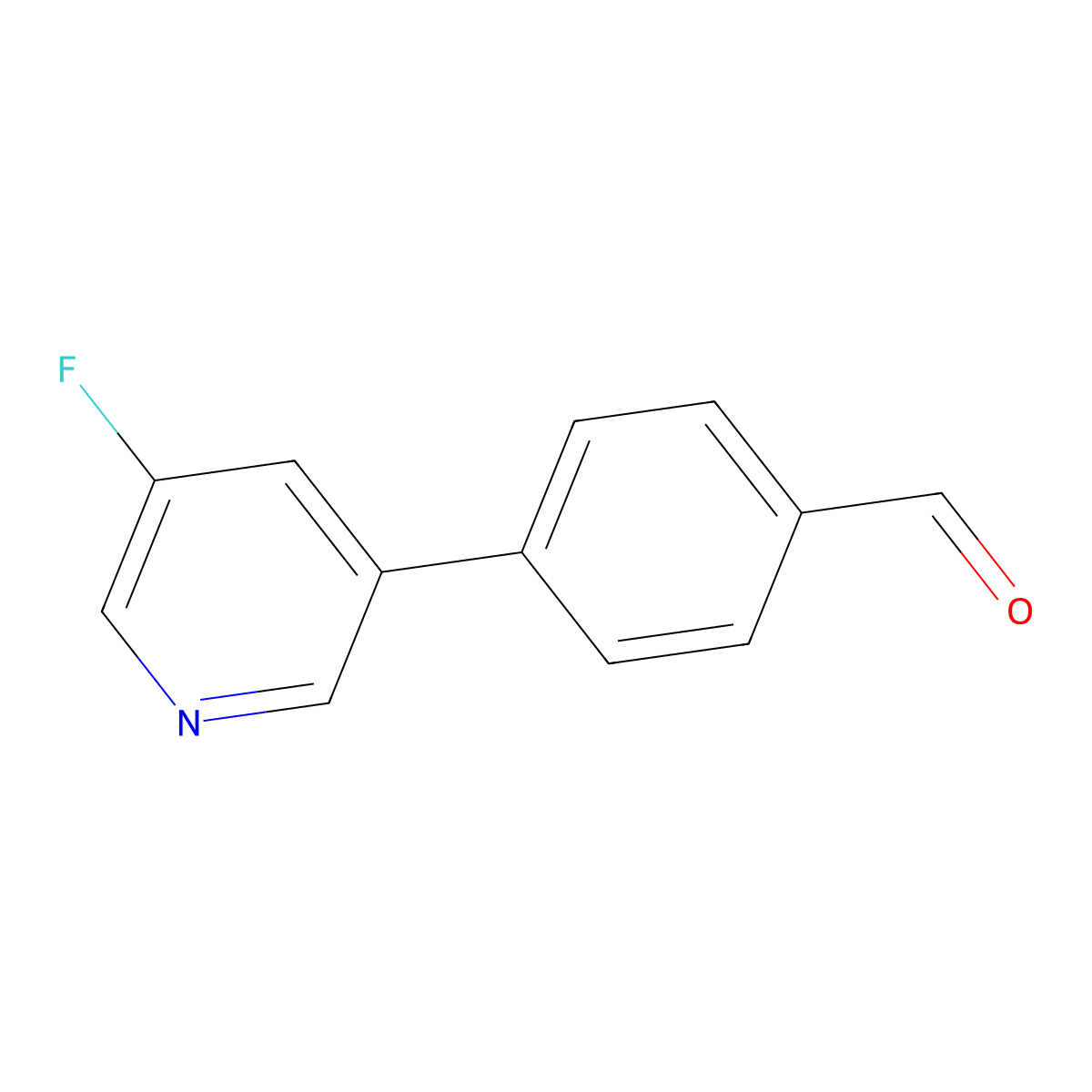 4-(5-Fluoropyridin-3-yl)benzaldehyde molecular structure, CAS 1248922-47-5