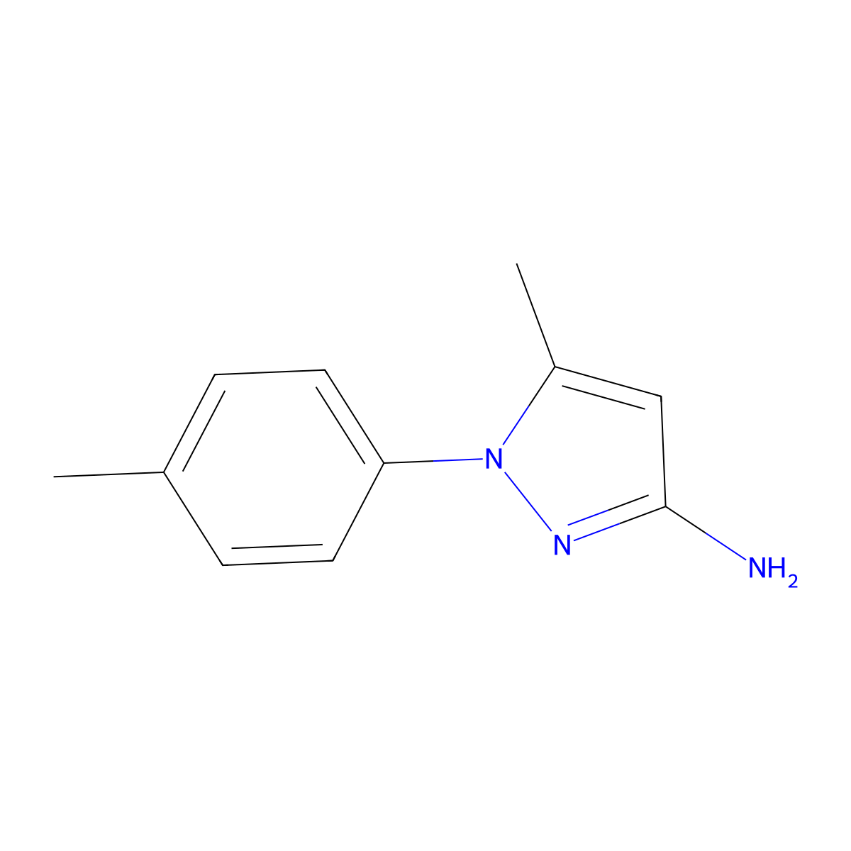 5-methyl-1-(4-methylphenyl)-1H-pyrazol-3-amine molecular structure, CAS 1248923-32-1
