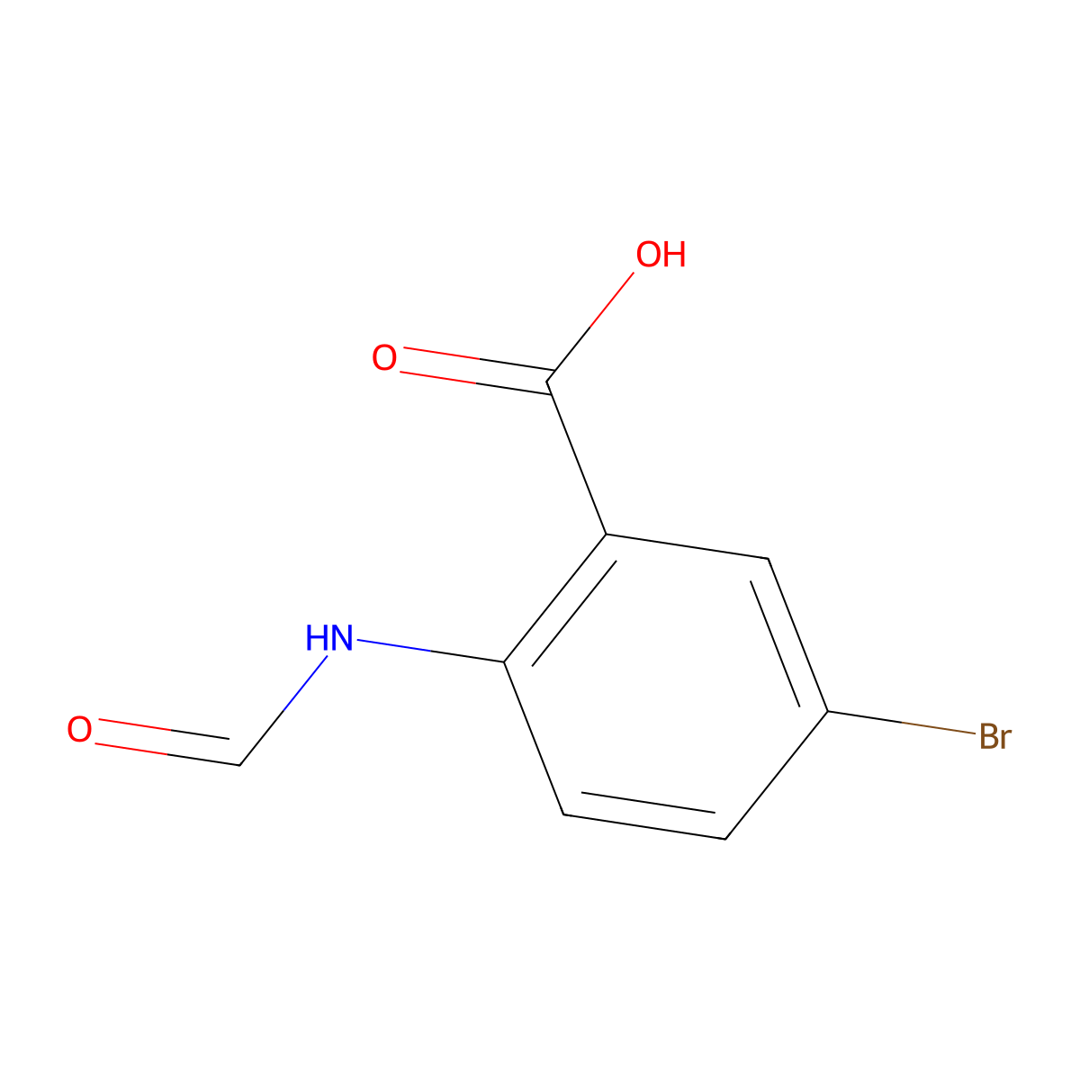 5-Bromo-2-formamidobenzoic acid molecular structure, CAS 1248924-55-1