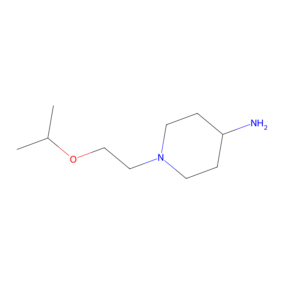 1-[2-(Propan-2-yloxy)ethyl]piperidin-4-amine molecular structure, CAS 1248926-25-1