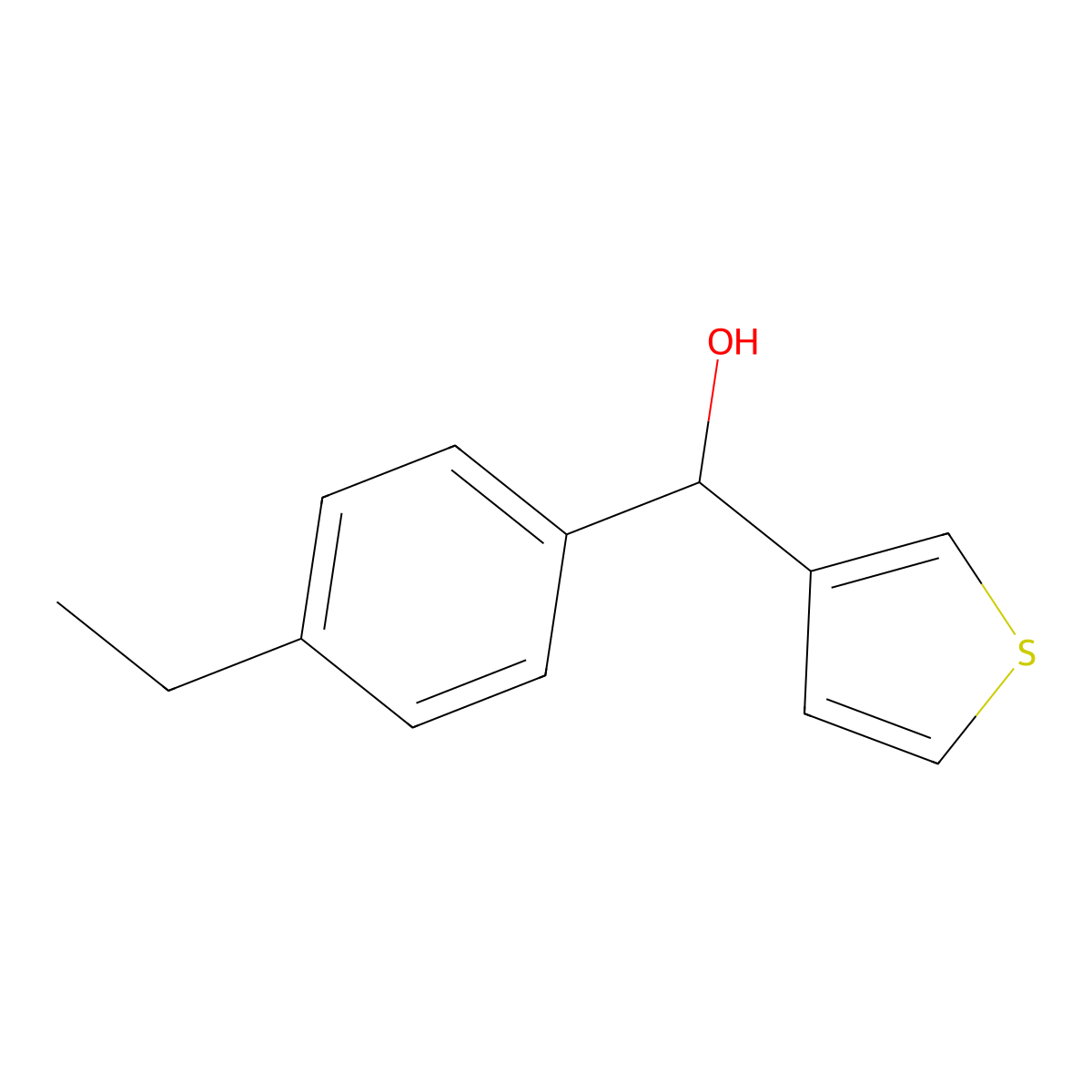 4-Ethylphenyl-(3-thienyl)methanol molecular structure, CAS 1248927-64-1