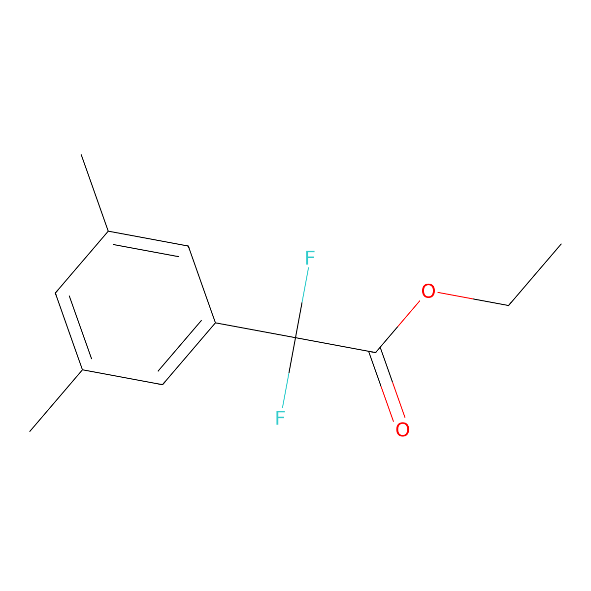 Ethyl 2-(3,5-dimethylphenyl)-2,2-difluoroacetate molecular structure, CAS 1248927-78-7
