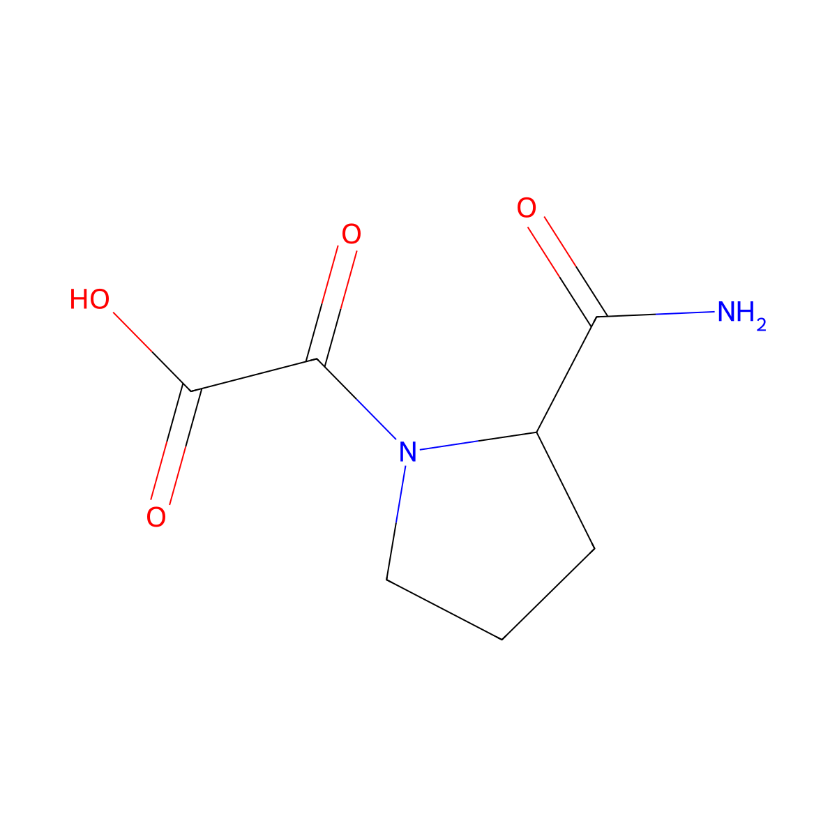 2-(2-Carbamoylpyrrolidin-1-yl)-2-oxoacetic acid molecular structure, CAS 1248930-14-4