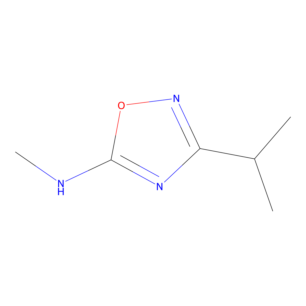 3-isopropyl-N-methyl-1,2,4-oxadiazol-5-amine molecular structure, CAS 1248931-16-9