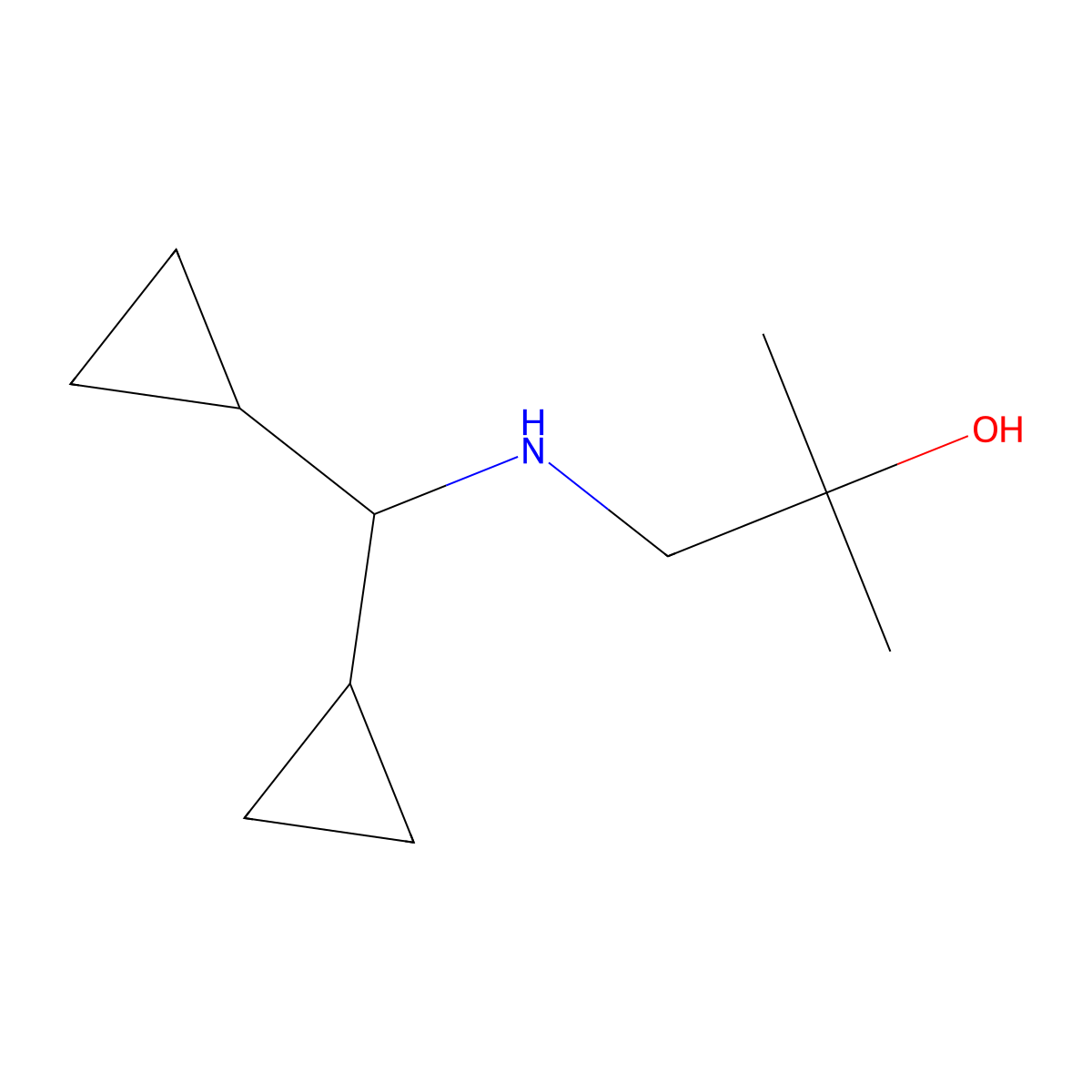 1-[(Dicyclopropylmethyl)amino]-2-methylpropan-2-ol molecular structure, CAS 1248931-35-2