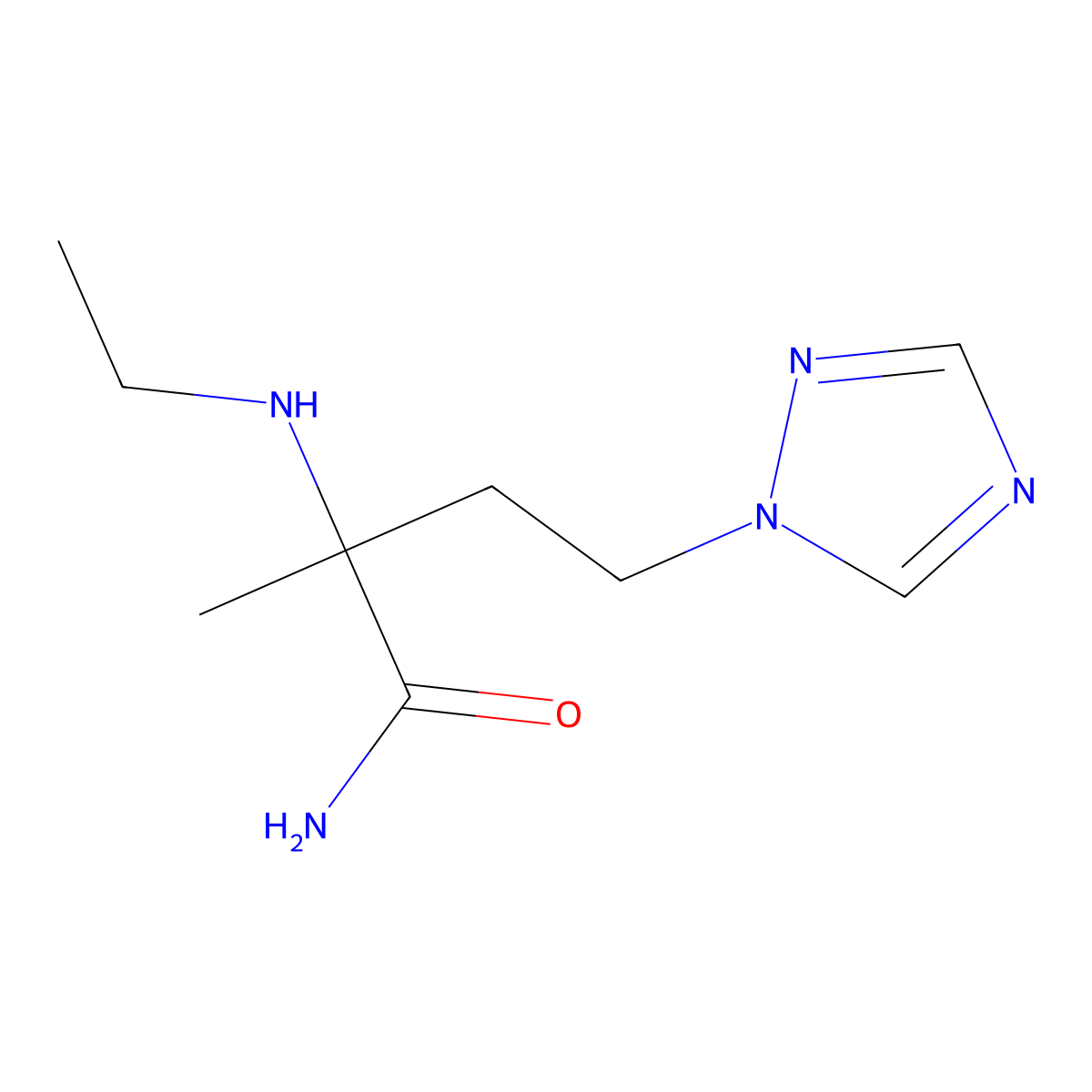 2-(Ethylamino)-2-methyl-4-(1h-1,2,4-triazol-1-yl)butanamide molecular structure, CAS 1248931-45-4
