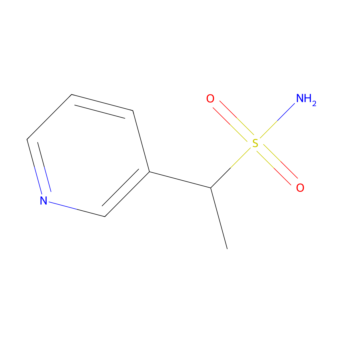 1-(Pyridin-3-yl)ethane-1-sulfonamide molecular structure, CAS 1248932-15-1