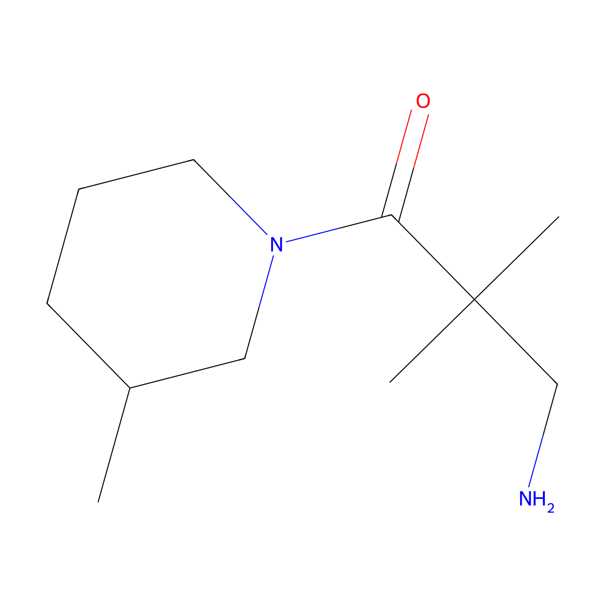 3-Amino-2,2-dimethyl-1-(3-methylpiperidin-1-yl)propan-1-one molecular structure, CAS 1248932-34-4