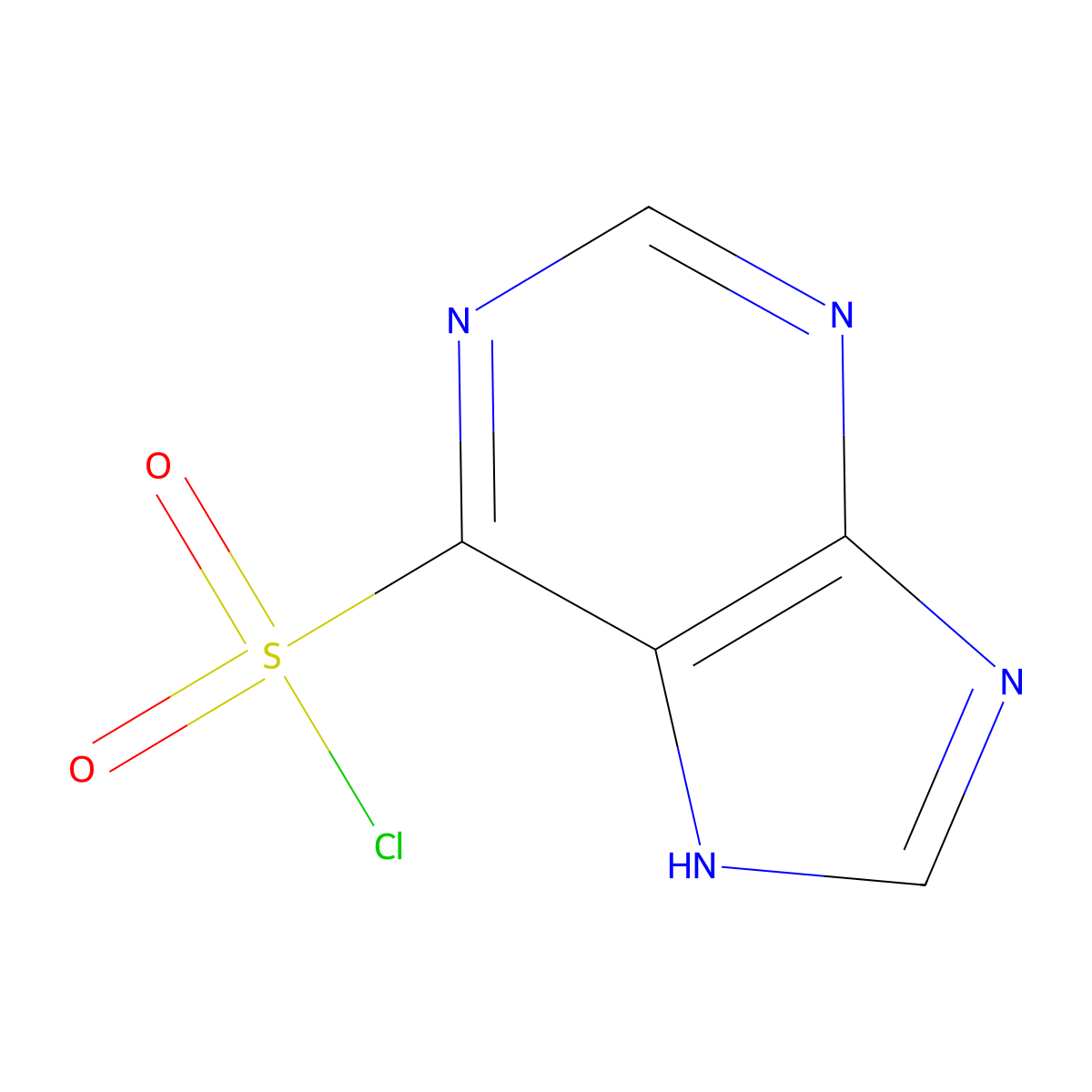9H-Purine-6-sulfonyl chloride molecular structure, CAS 1248933-54-1