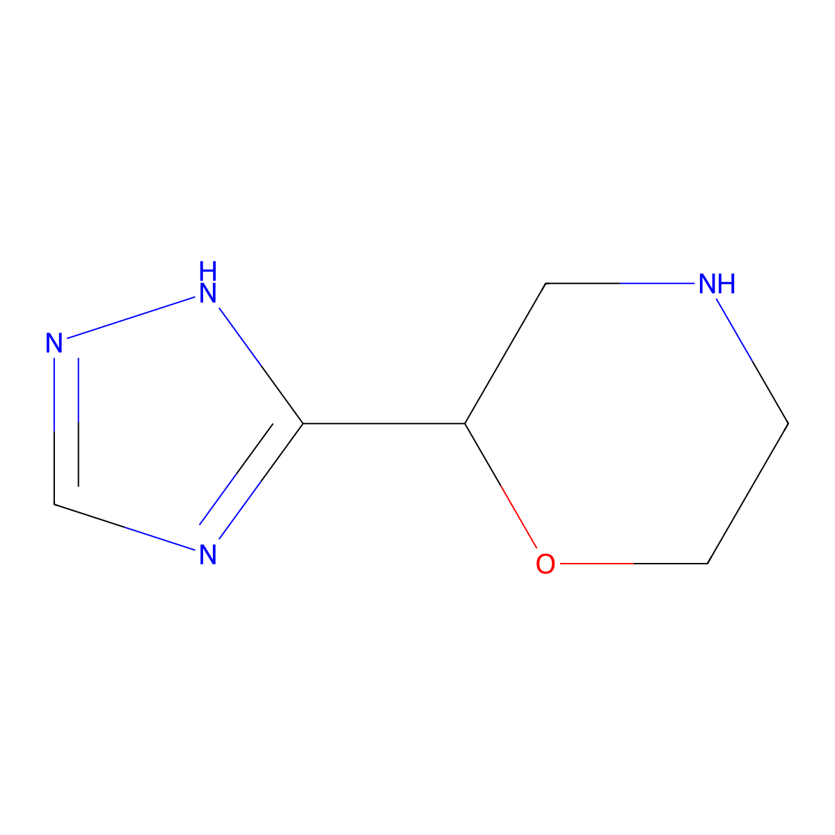 Morpholine, 2-(1H-1,2,4-triazol-5-yl)- molecular structure, CAS 1248933-57-4