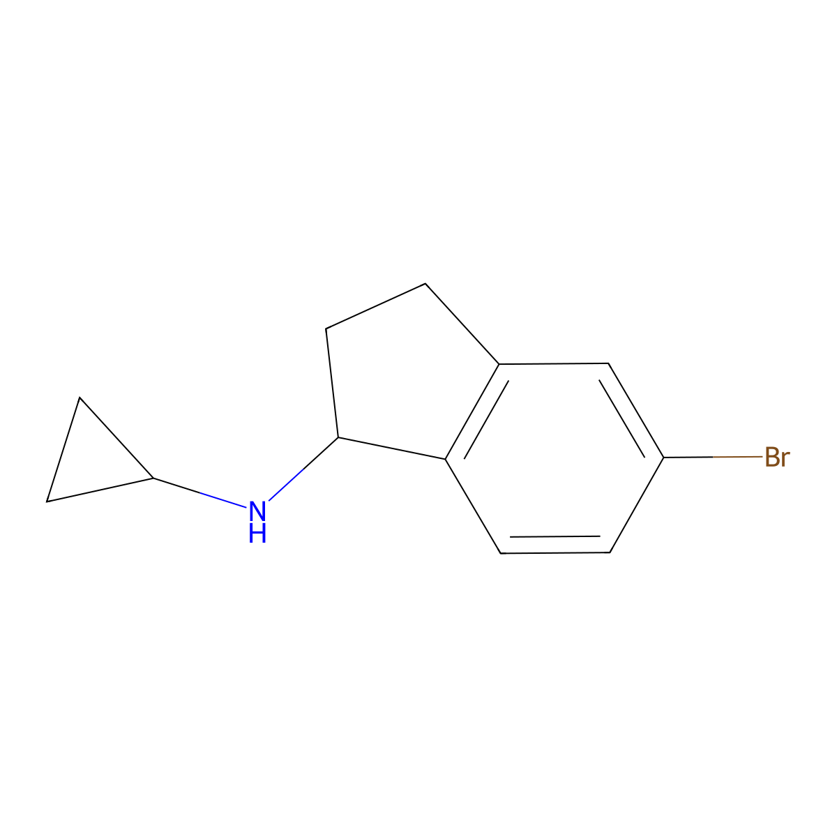 5-bromo-N-cyclopropyl-2,3-dihydro-1H-inden-1-amine molecular structure, CAS 1248937-15-6