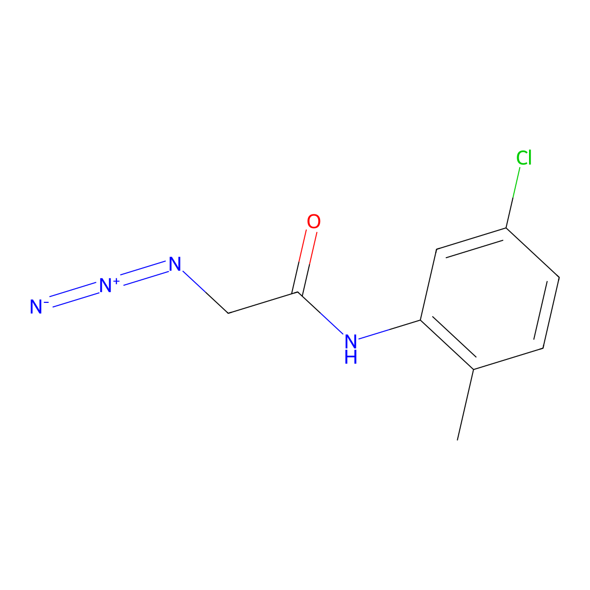 2-azido-N-(5-chloro-2-methylphenyl)acetamide molecular structure, CAS 1248937-22-5