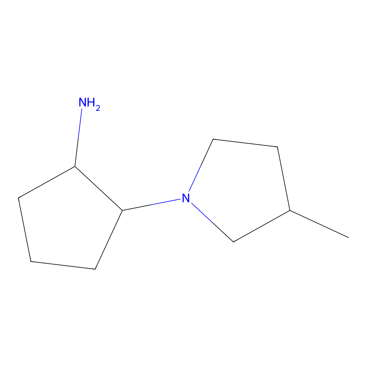 2-(3-Methylpyrrolidin-1-yl)cyclopentan-1-amine molecular structure, CAS 1248938-23-9