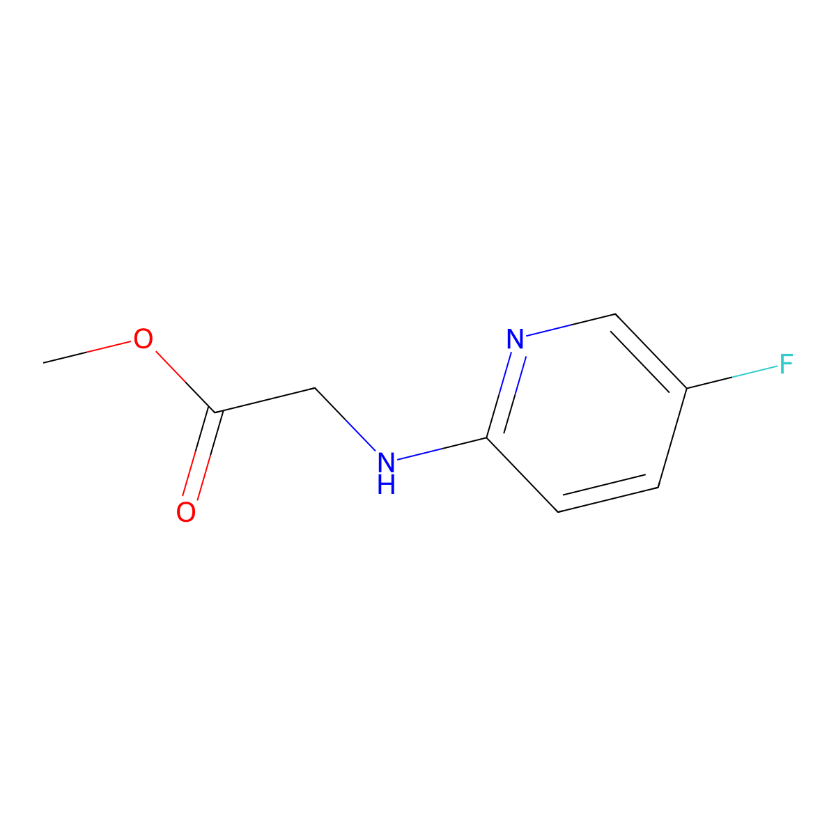 Methyl (5-fluoropyridin-2-yl)glycinate molecular structure, CAS 1248938-26-2
