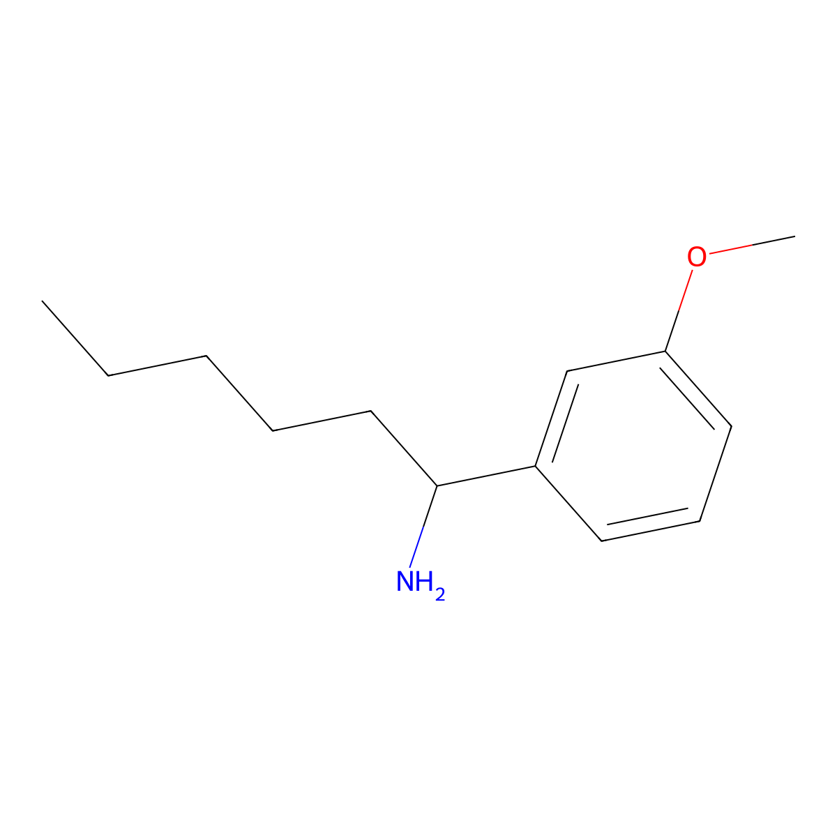 1-(3-Methoxyphenyl)hexan-1-amine molecular structure, CAS 1248941-80-1