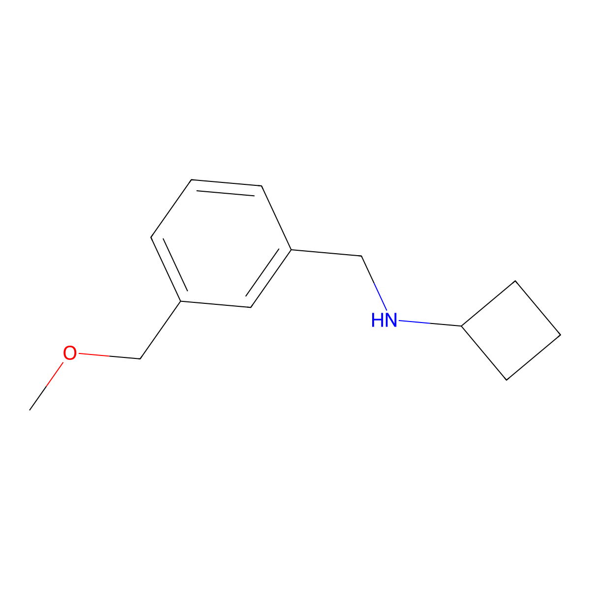 N-{[3-(methoxymethyl)phenyl]methyl}cyclobutanamine molecular structure, CAS 1248941-83-4