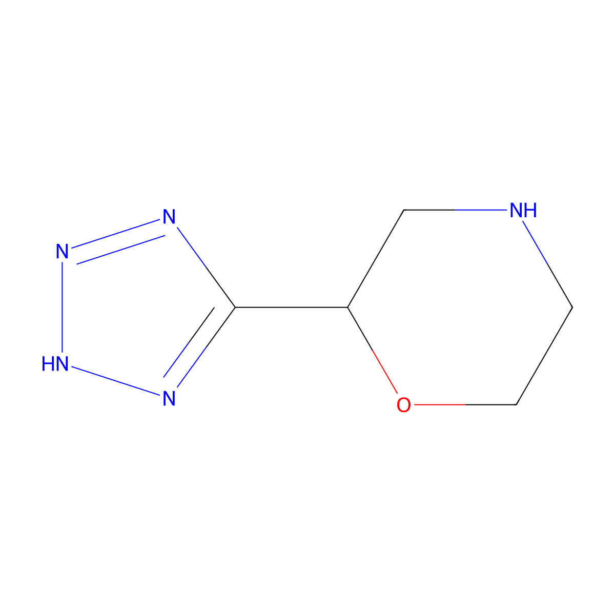 2-(1H-1,2,3,4-tetrazol-5-yl)morpholine molecular structure, CAS 1248942-38-2