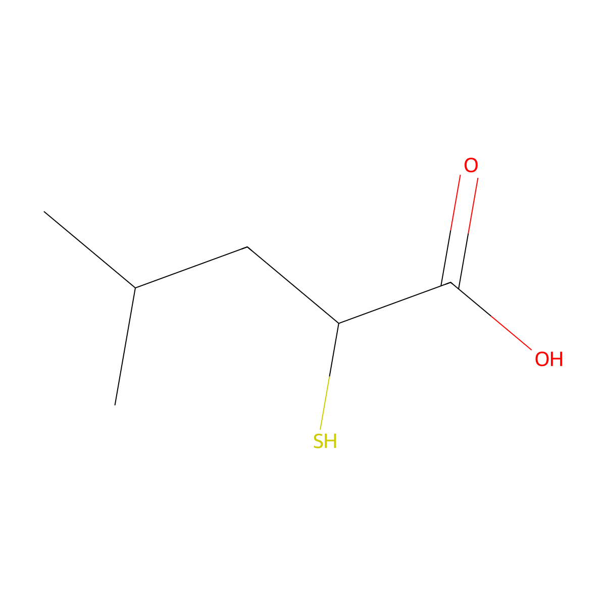 2-Mercapto-4-Methylpentanoic Acid molecular structure, CAS 1248942-53-1