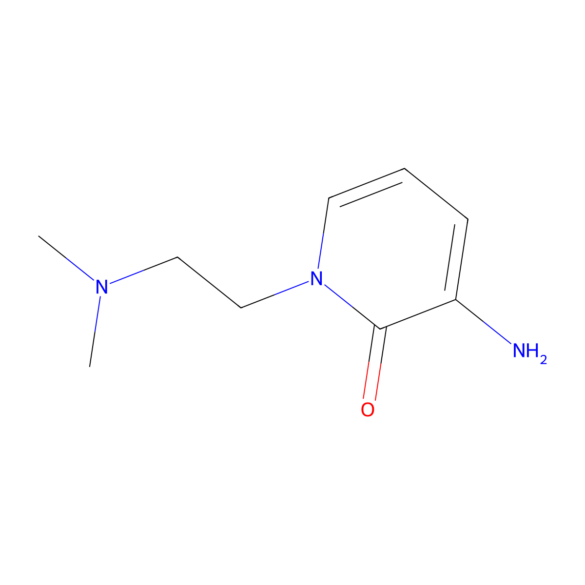3-Amino-1-[2-(dimethylamino)ethyl]pyridin-2-one molecular structure, CAS 1248942-63-3
