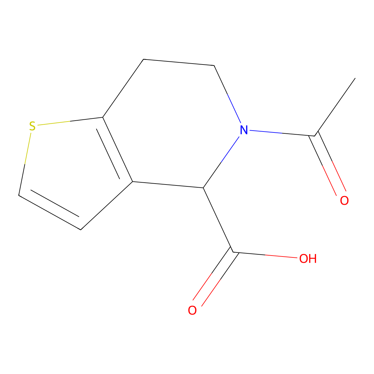 5-Acetyl-4,5,6,7-tetrahydrothieno[3,2-c]pyridine-4-carboxylic acid molecular structure, CAS 1248946-34-0