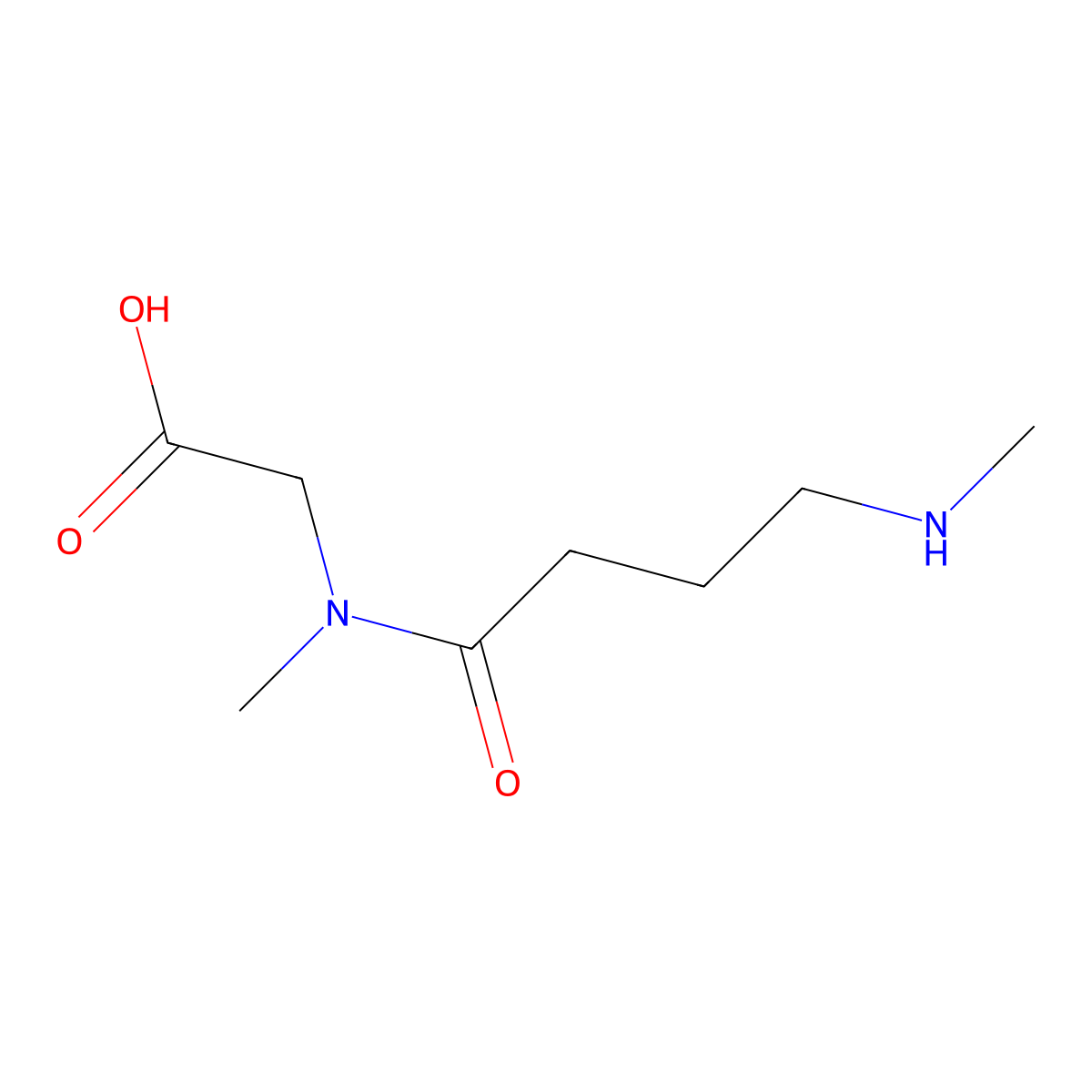2-[N-methyl-4-(methylamino)butanamido]acetic acid molecular structure, CAS 1248946-85-1