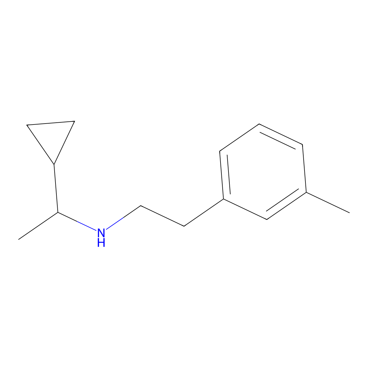 (1-Cyclopropylethyl)[2-(3-methylphenyl)ethyl]amine molecular structure, CAS 1248947-45-6