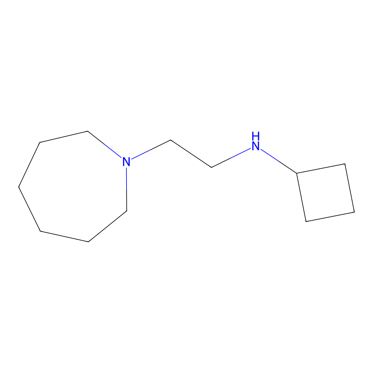 N-[2-(azepan-1-yl)ethyl]cyclobutanamine molecular structure, CAS 1248947-58-1