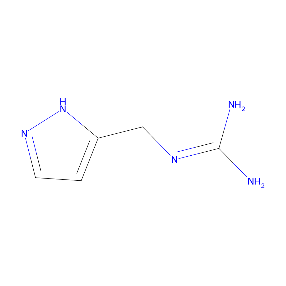N-[(1H-Pyrazol-3-yl)methyl]guanidine molecular structure, CAS 1248947-70-7