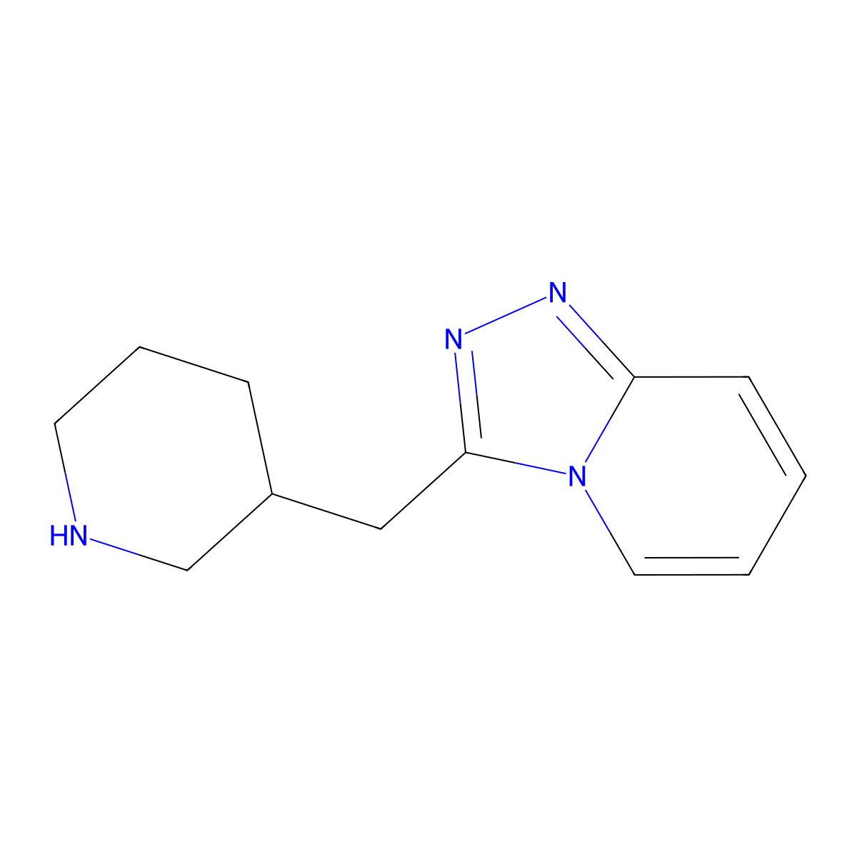 3-{[1,2,4]Triazolo[4,3-a]pyridin-3-ylmethyl}piperidine molecular structure, CAS 1248948-02-8