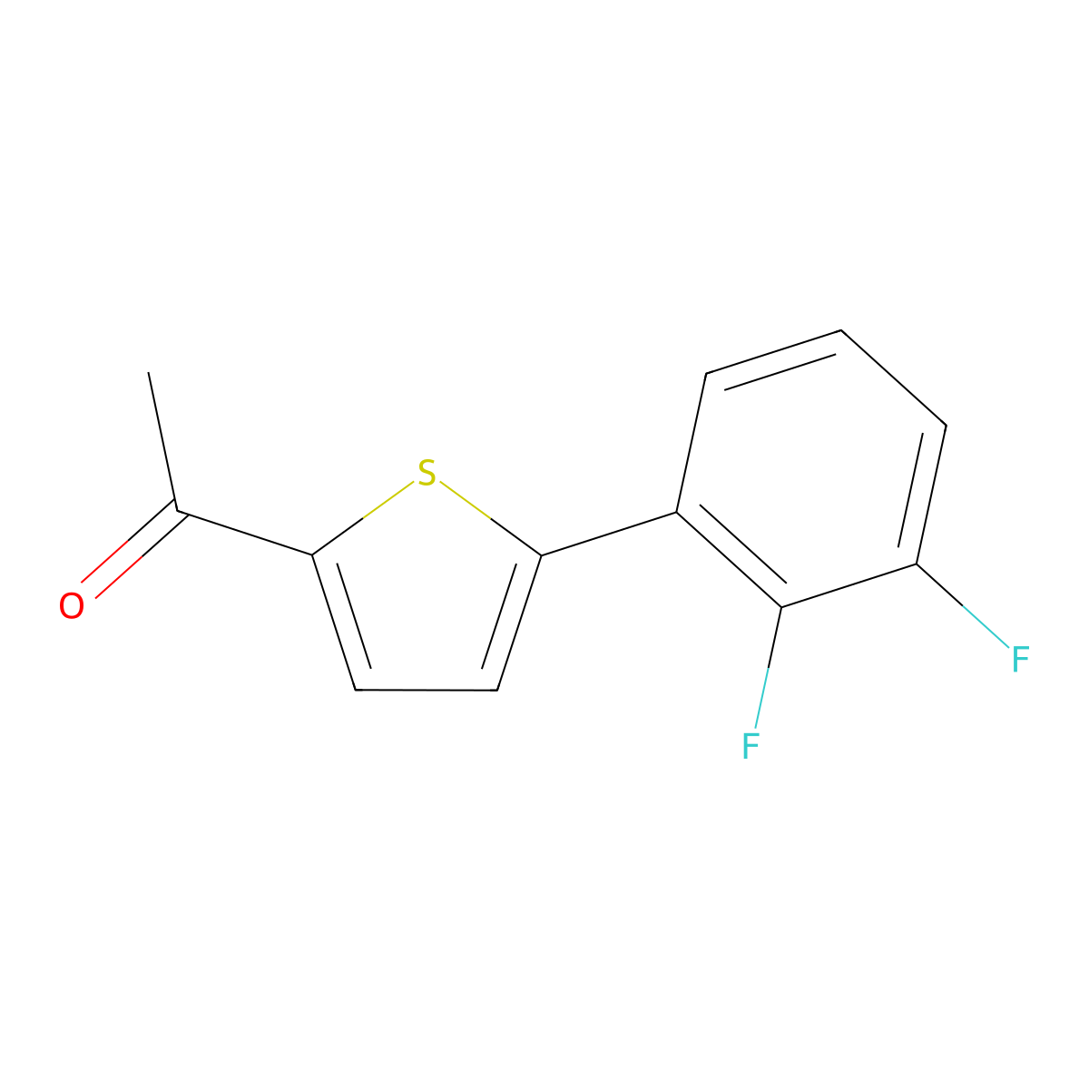 1-[5-(2,3-Difluorophenyl)thiophen-2-yl]ethan-1-one molecular structure, CAS 1248948-04-0