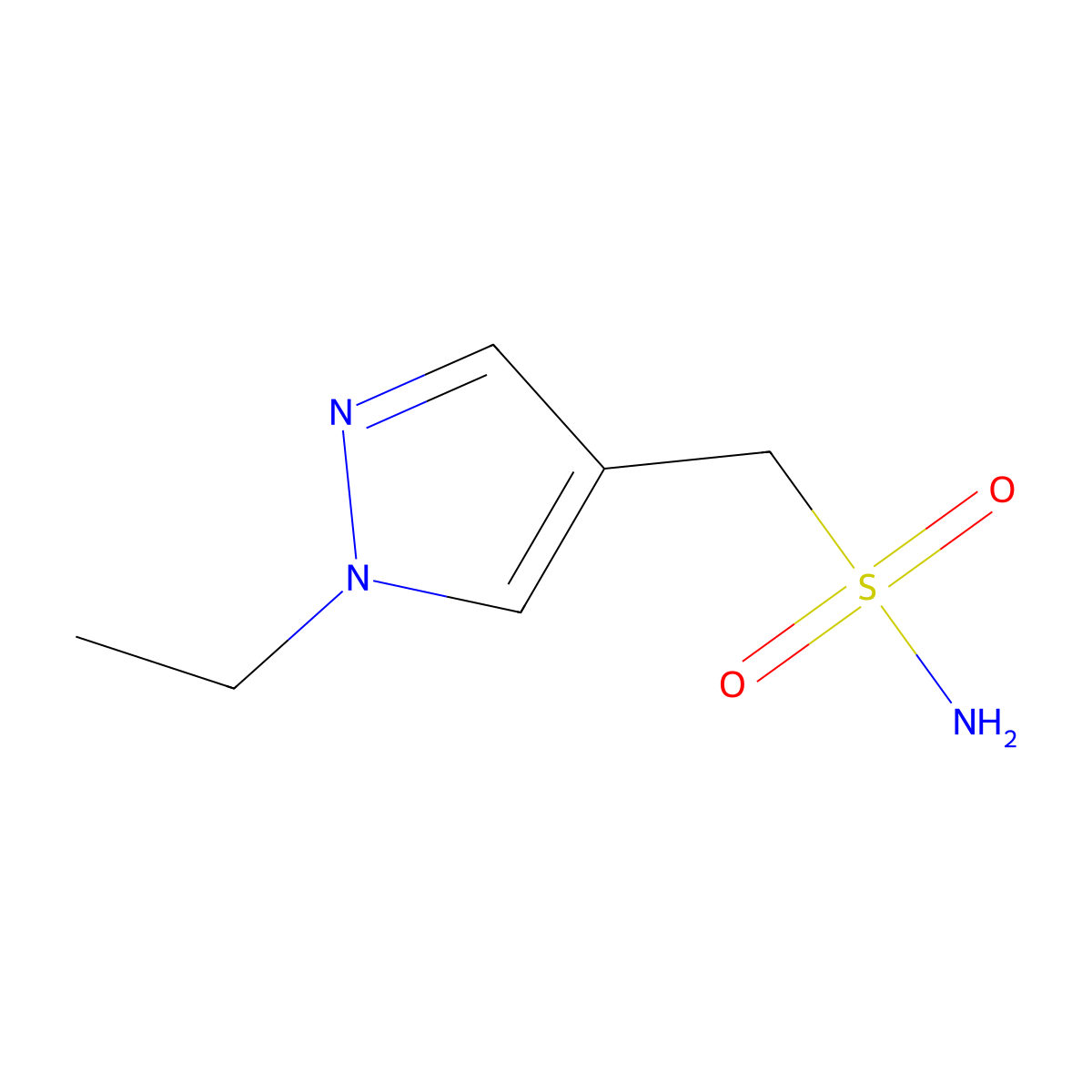 (1-ethyl-1H-pyrazol-4-yl)methanesulfonamide molecular structure, CAS 1248949-21-4
