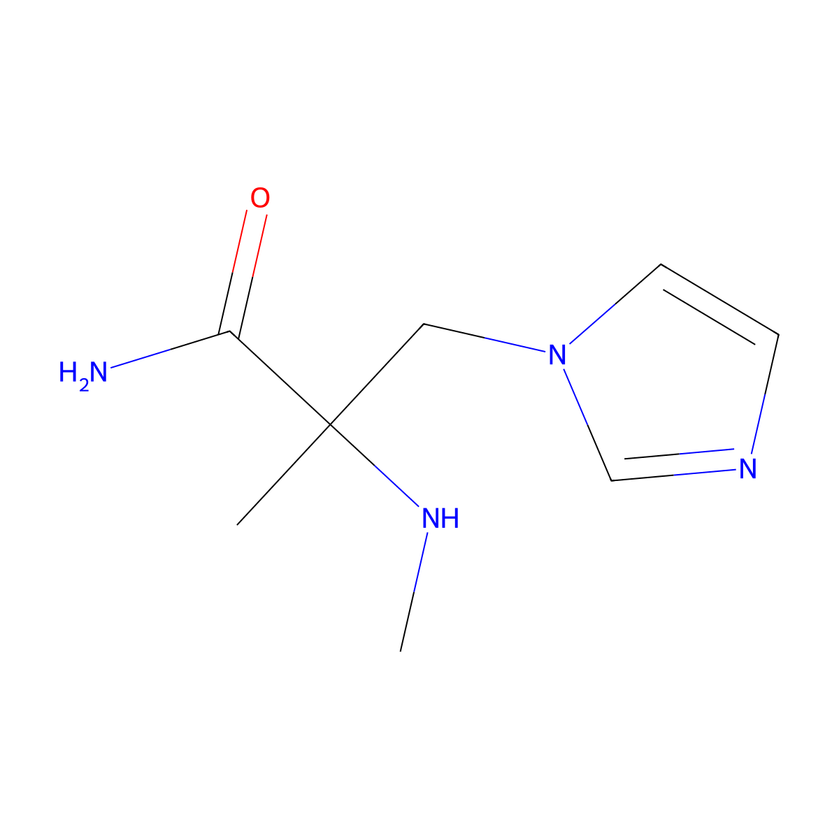 3-(1h-Imidazol-1-yl)-2-methyl-2-(methylamino)propanamide molecular structure, CAS 1248949-26-9