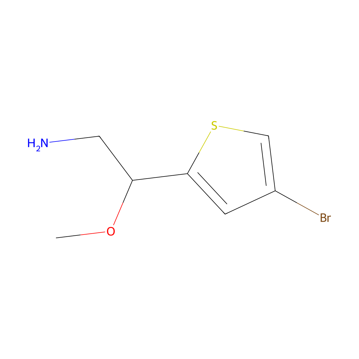 2-(4-Bromothiophen-2-YL)-2-methoxyethan-1-amine molecular structure, CAS 1248949-48-5