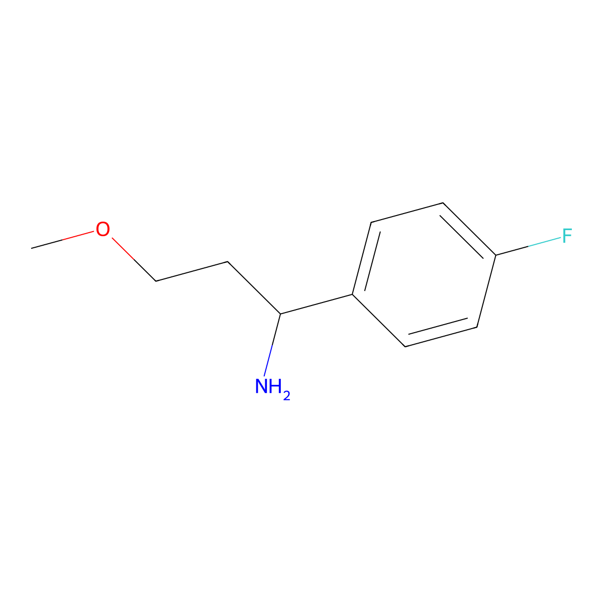 1-(4-Fluorophenyl)-3-methoxypropan-1-amine molecular structure, CAS 1248949-76-9