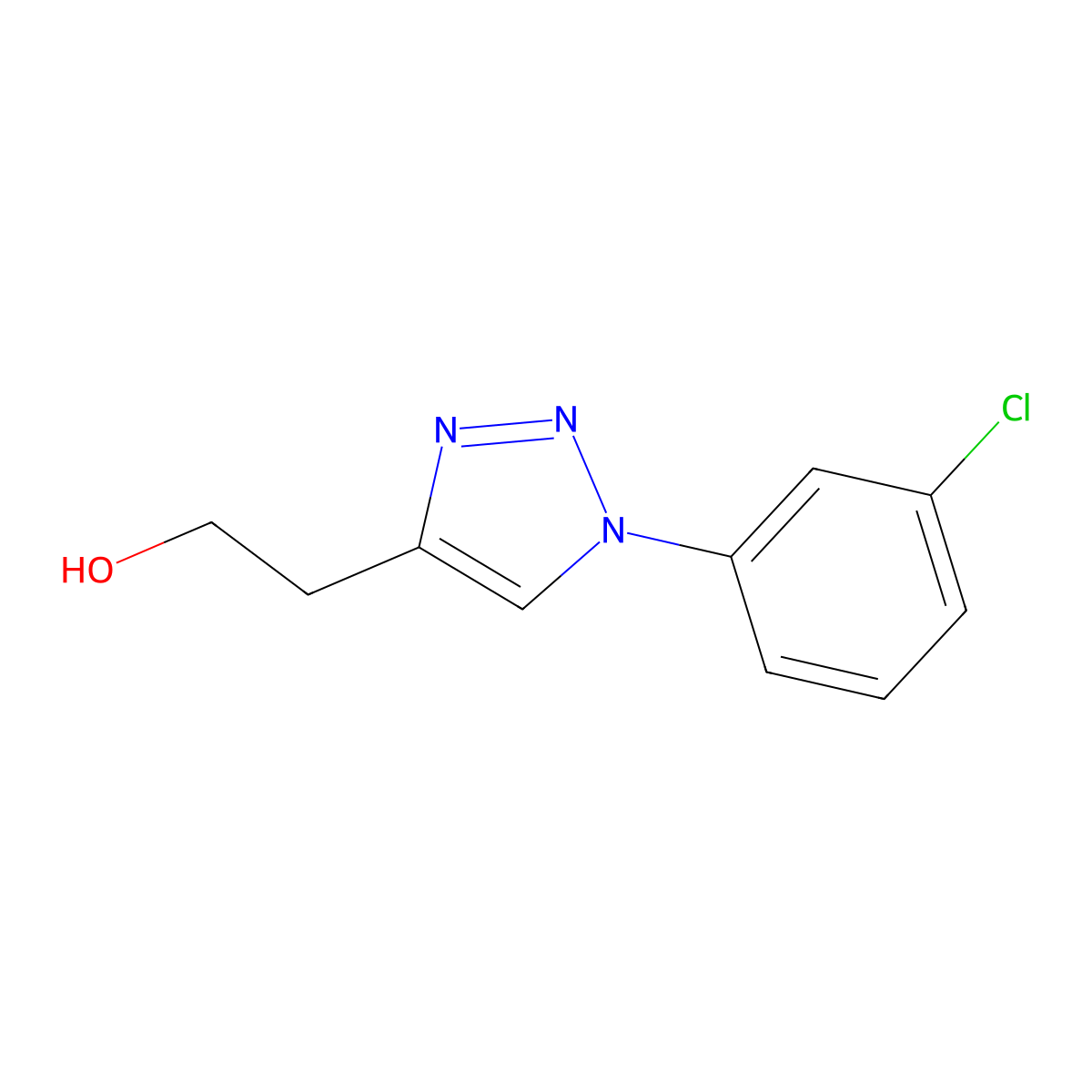 2-[1-(3-chlorophenyl)-1H-1,2,3-triazol-4-yl]ethan-1-ol molecular structure, CAS 1248950-77-7