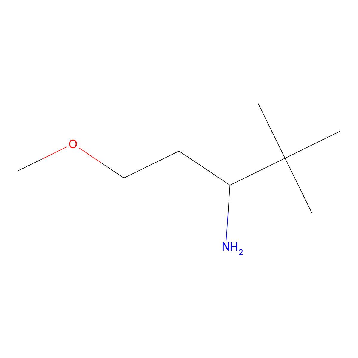 1-Methoxy-4,4-dimethylpentan-3-amine molecular structure, CAS 1248952-18-2