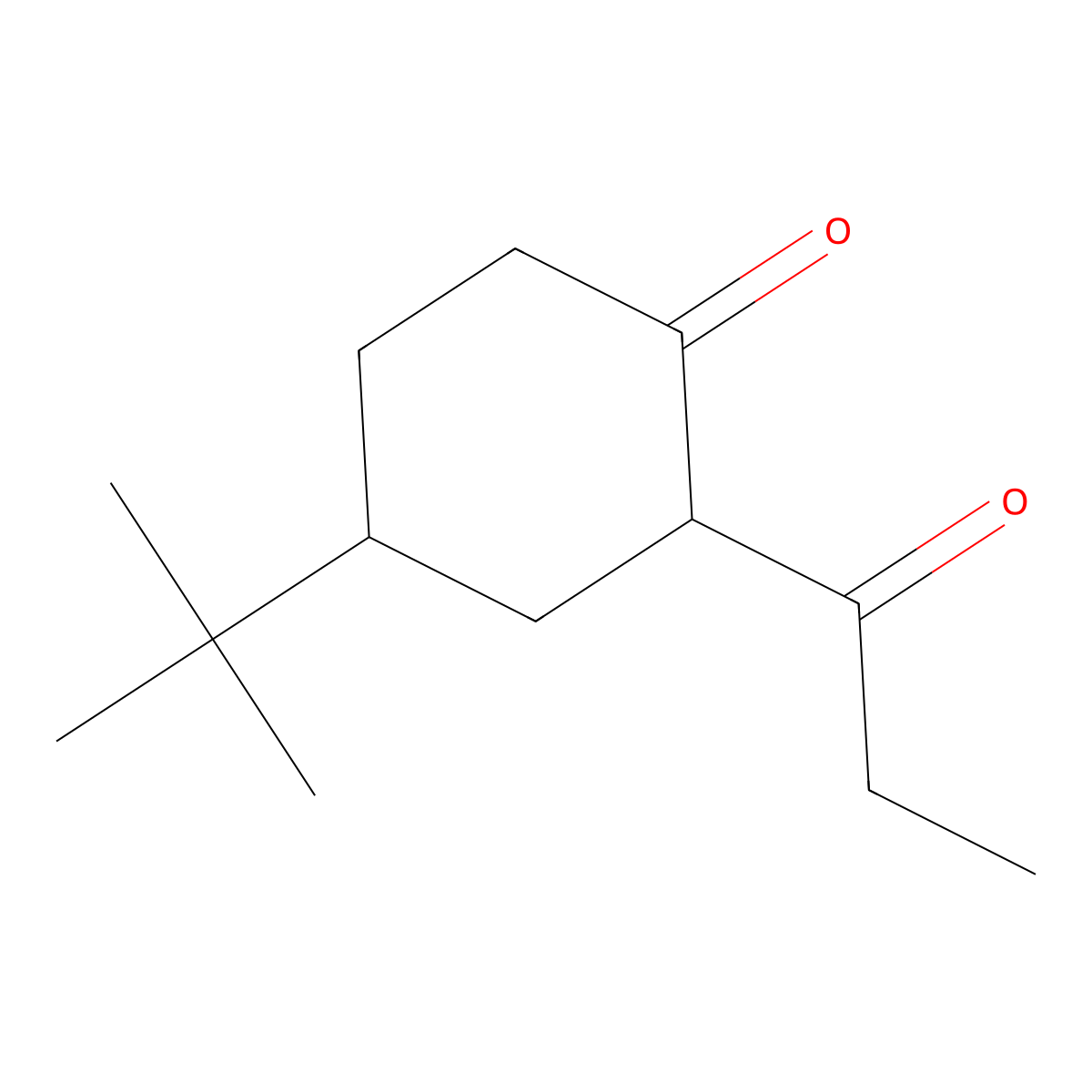 4-Tert-butyl-2-propanoylcyclohexan-1-one molecular structure, CAS 1248952-50-2