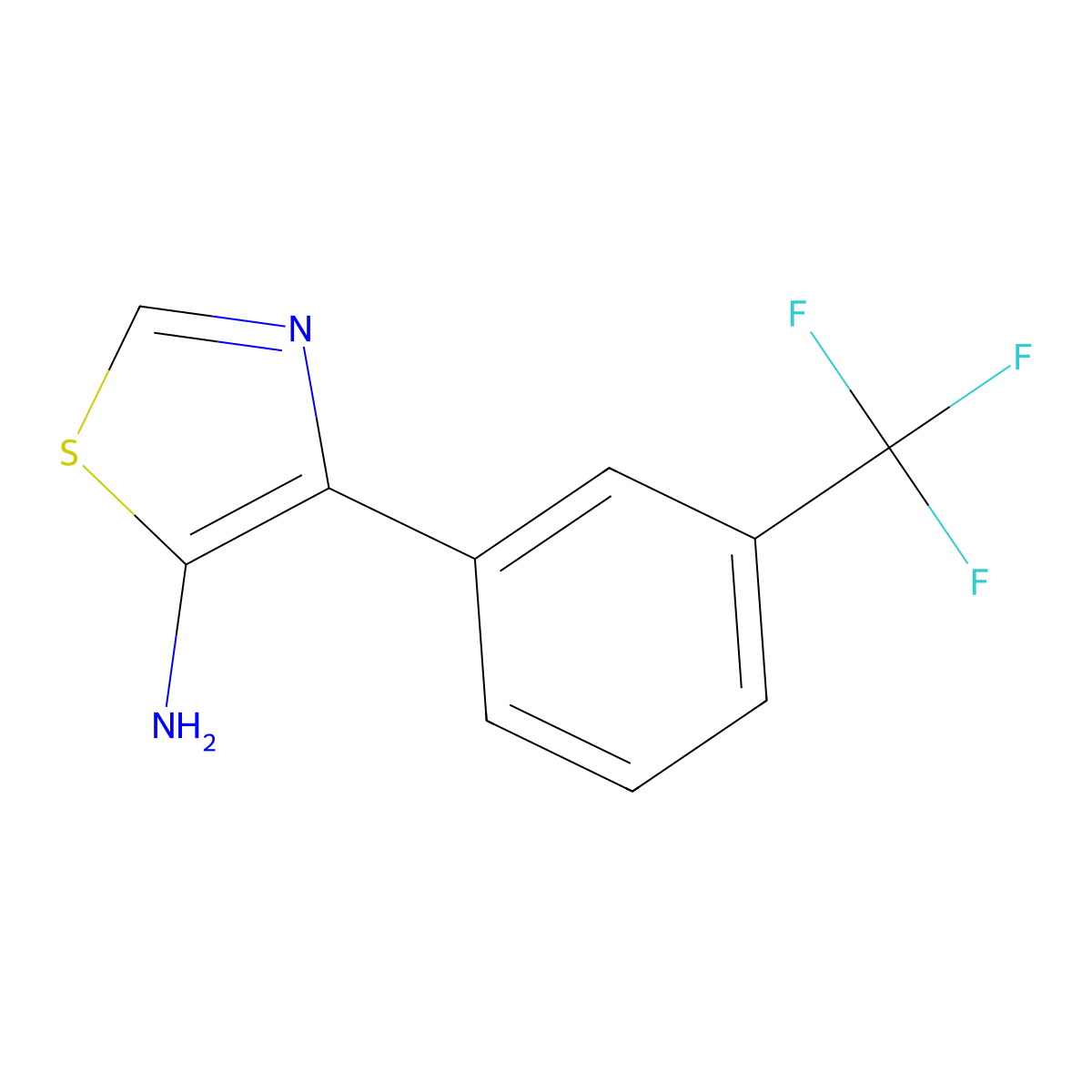 5-Amino-4-(3-trifluoromethylphenyl)thiazole molecular structure, CAS 1248954-10-0