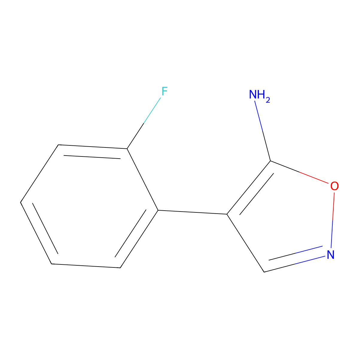 4-(2-Fluorophenyl)-1,2-oxazol-5-amine molecular structure, CAS 1248955-29-4