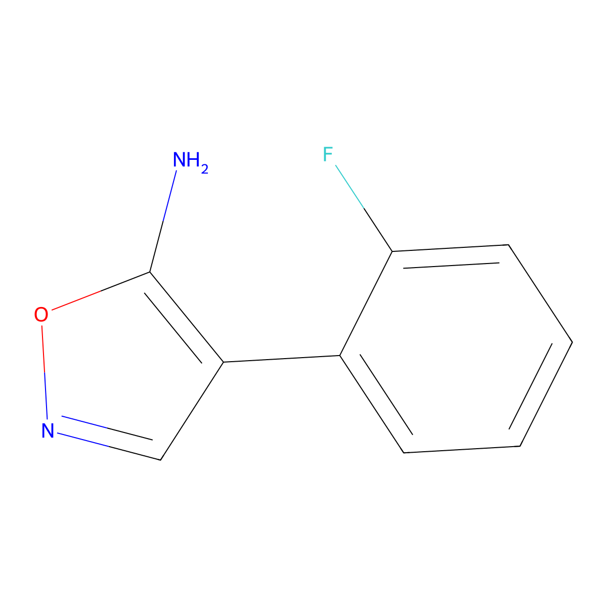 4-(2-Fluorophenyl)-1,2-oxazol-5-amine molecular structure, CAS 1248955-29-4