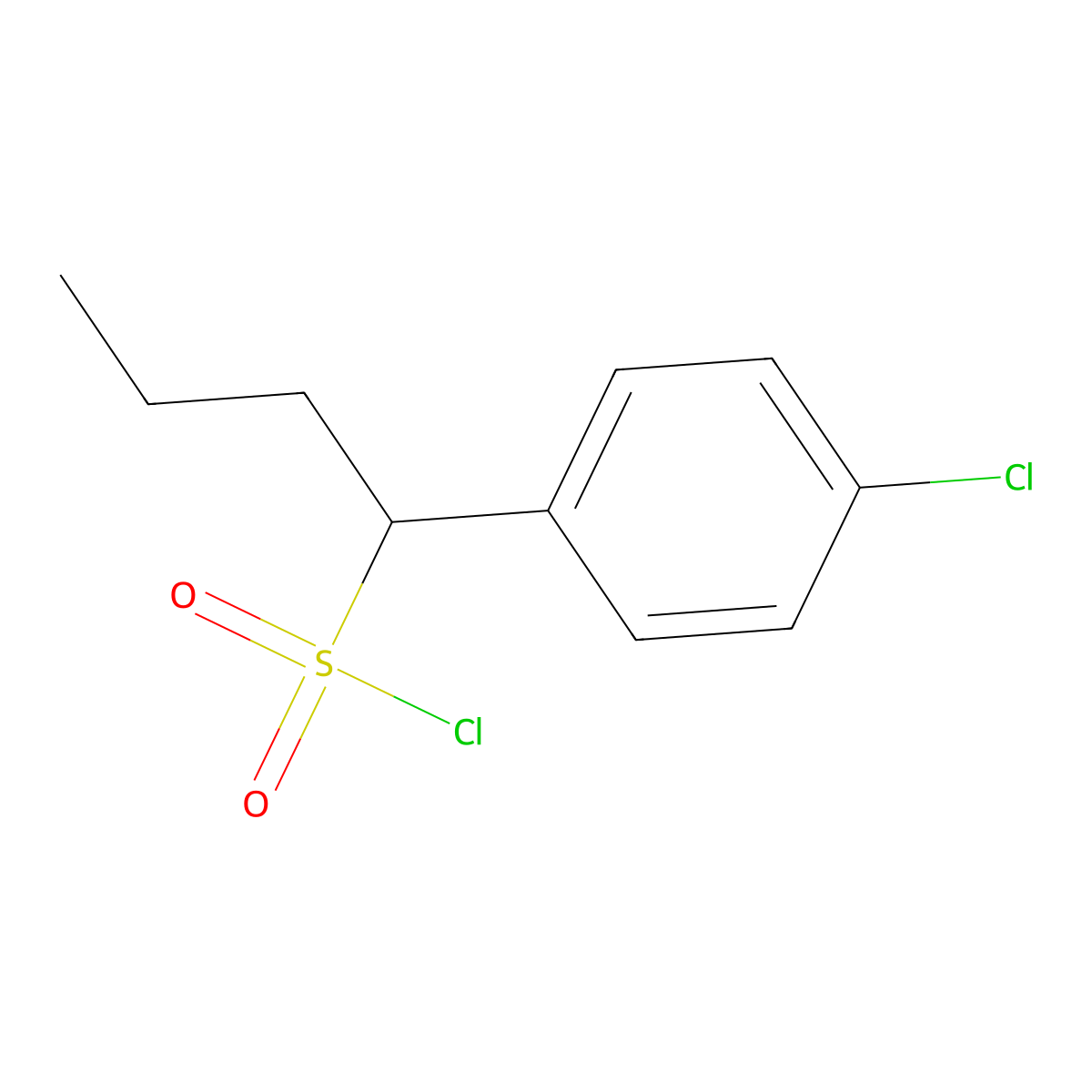 1-(4-Chlorophenyl)butane-1-sulfonyl chloride molecular structure, CAS 1248955-64-7