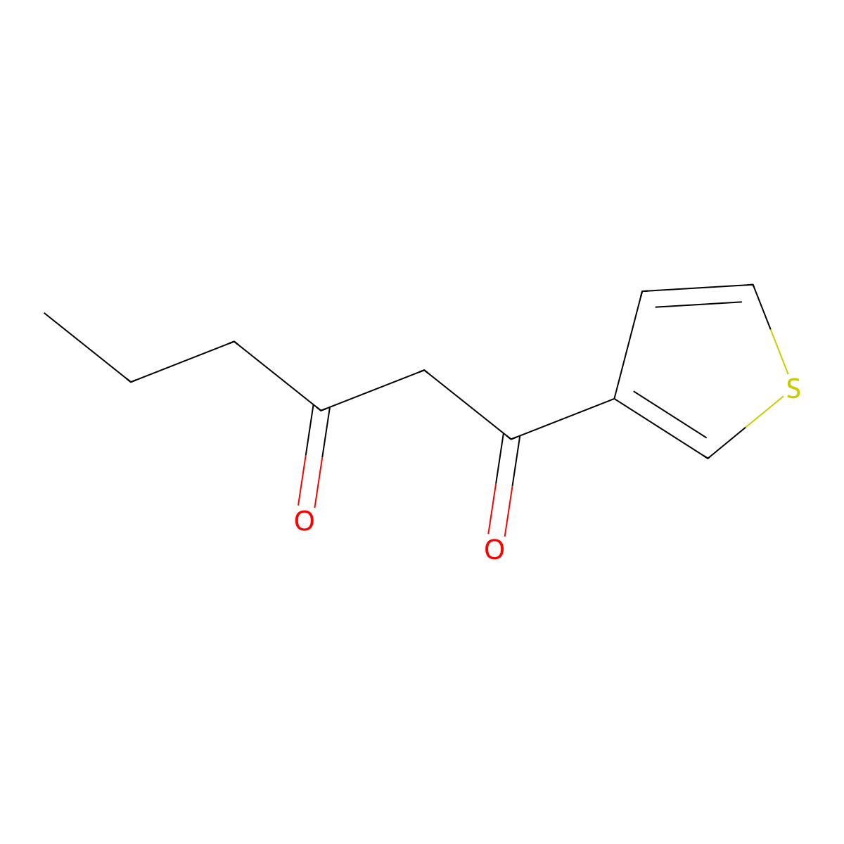 1-(Thiophen-3-yl)hexane-1,3-dione molecular structure, CAS 1248956-50-4