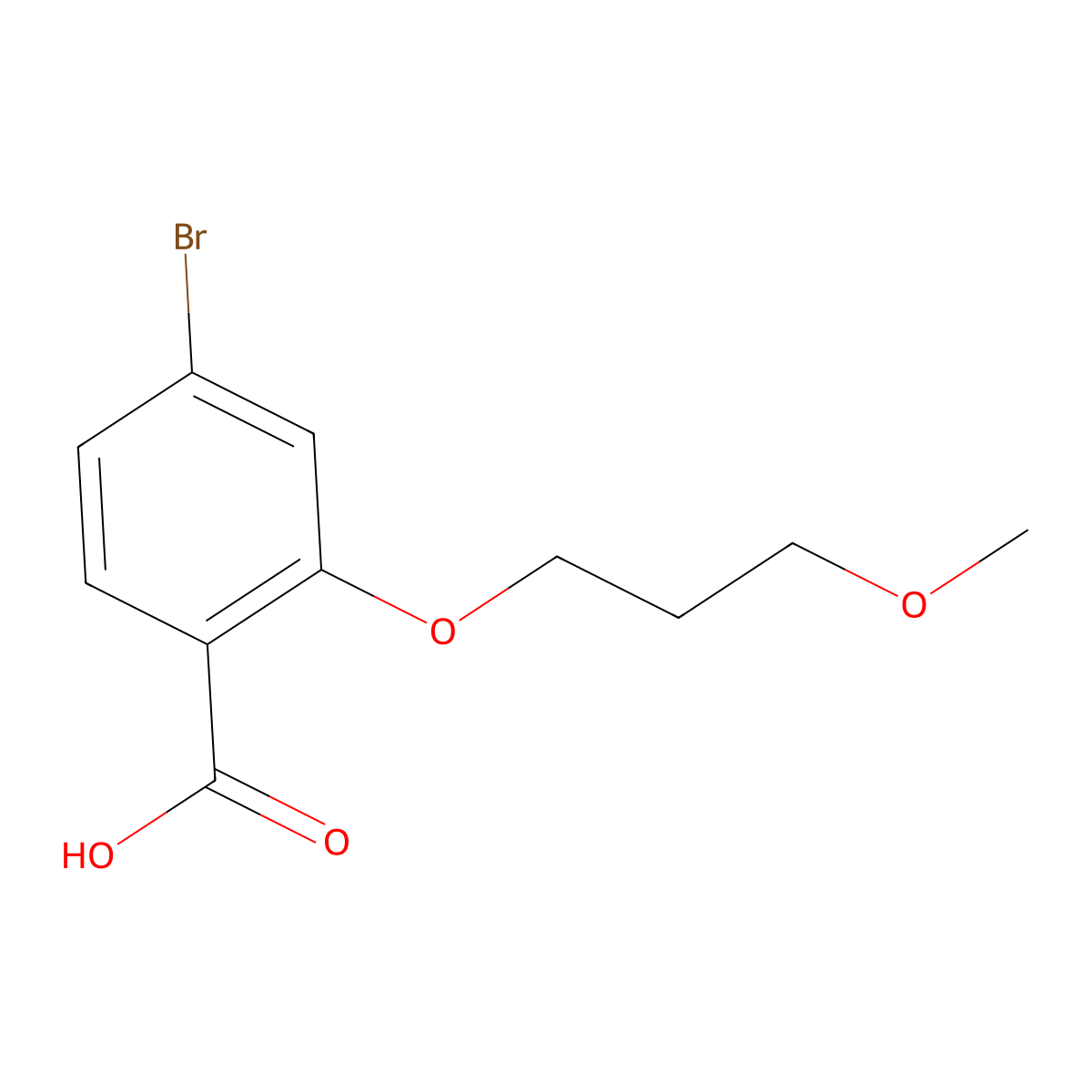 4-Bromo-2-(3-methoxypropoxy)benzoic acid molecular structure, CAS 1248956-68-4