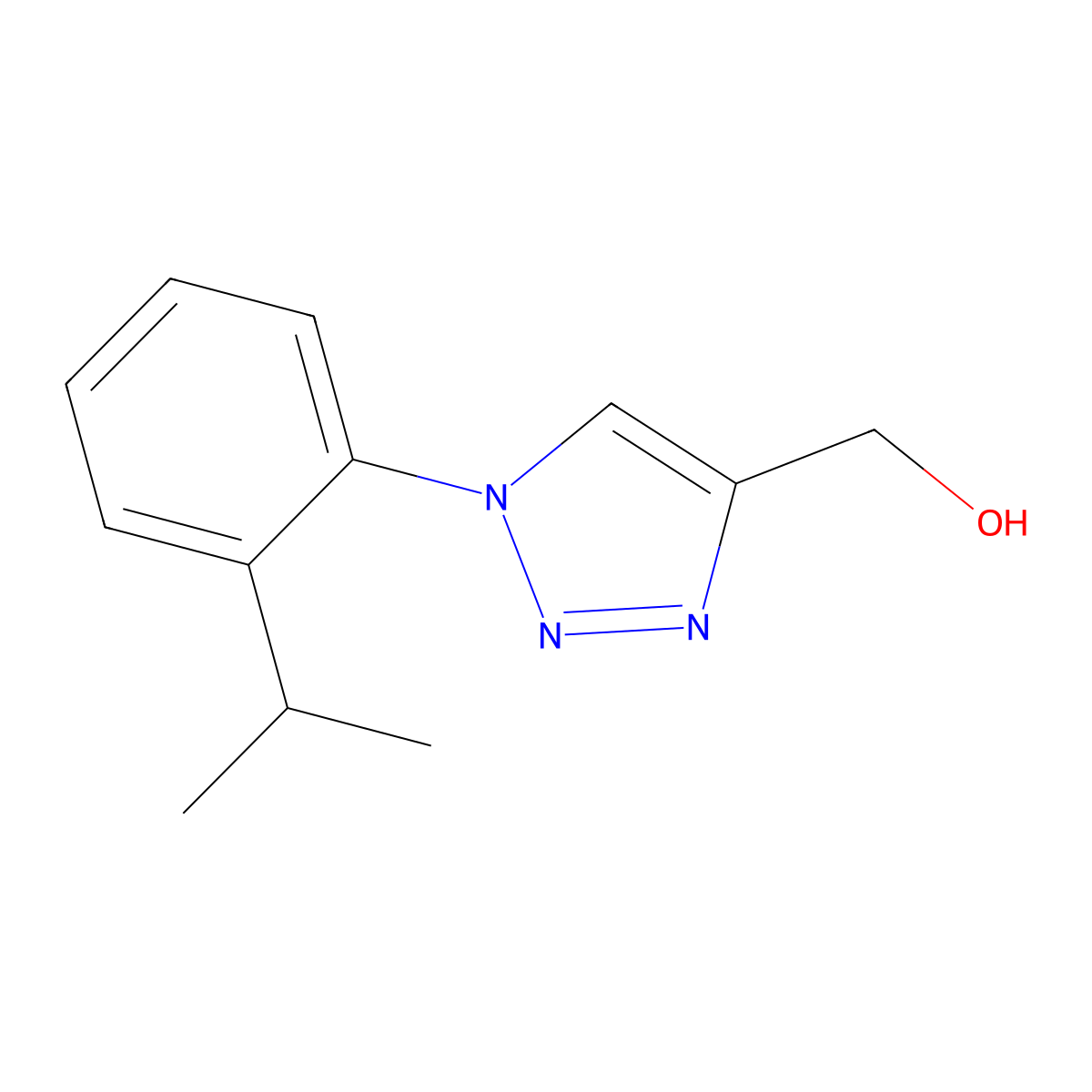 (1-(2-Isopropylphenyl)-1H-1,2,3-triazol-4-yl)methanol molecular structure, CAS 1248961-96-7